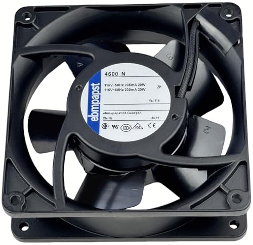 for ebmpapst 4600N Axial Fan,115V 12038 Industrial Cooling Fan All-Metal Heat-Resistant Cooling Fan 4600N, 2-Pin 20W|B0DSPYNCPH
