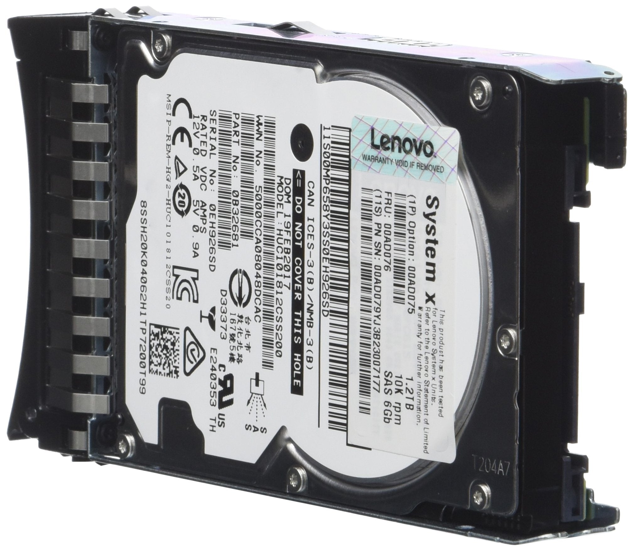 IBM 00AD075 1.2TB 10K 6Gbps SAS 2.5in G2HS HDD - 00AD076