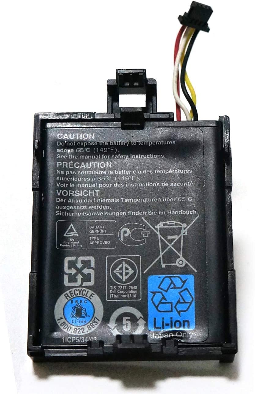 T40JJ Raid Controller Battery 70K80 H132V for Dell Perc H710 H710P H810 PowerEdge M620 R320 R420 R520 R620 R720 R820 T110 II T420 070K80 0H132V 0T40JJ - 3.6V 1.6Wh/460mAh