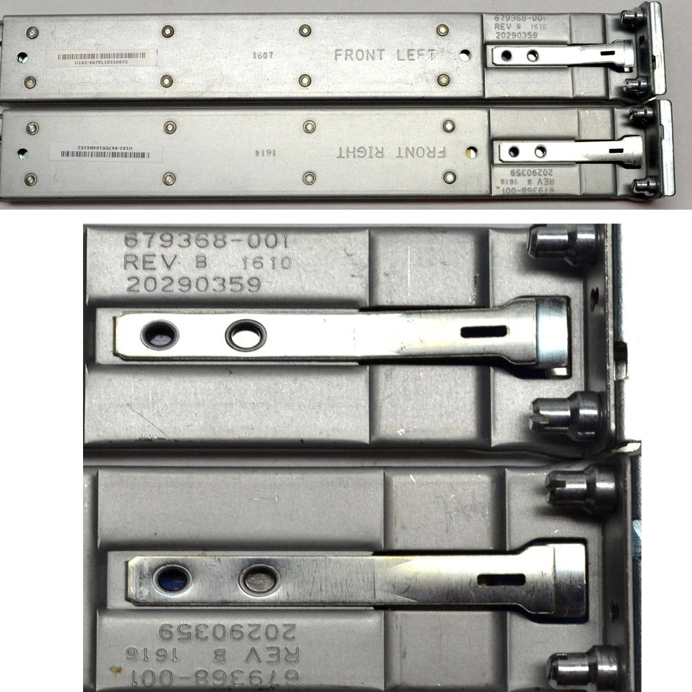 HP 679368-001 Left and Right Side Sliding Rail Kit for ProLiant DL360 Servers|357048690712