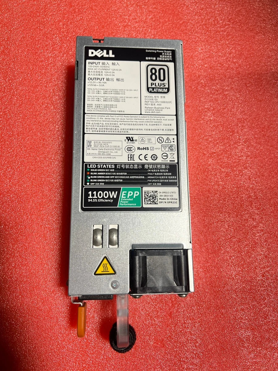 Dell 1100w 80 Plus Platinum EPP PSU R730 R630 T630 R530 R730xd-PN in description|405003745995