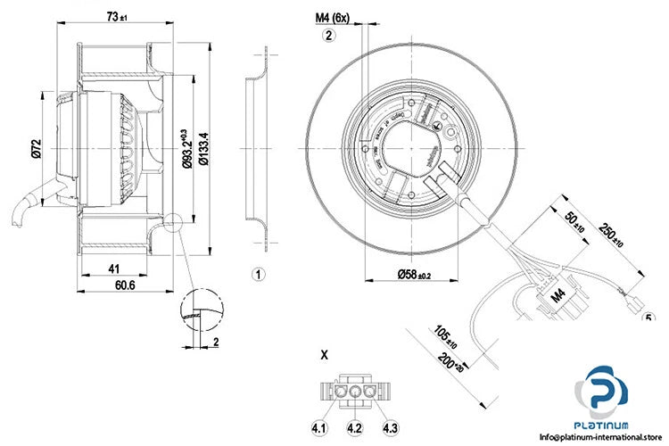 EBMPAPST R2E133-BH66-14 CENTRIFUGAL FAN|256450137008