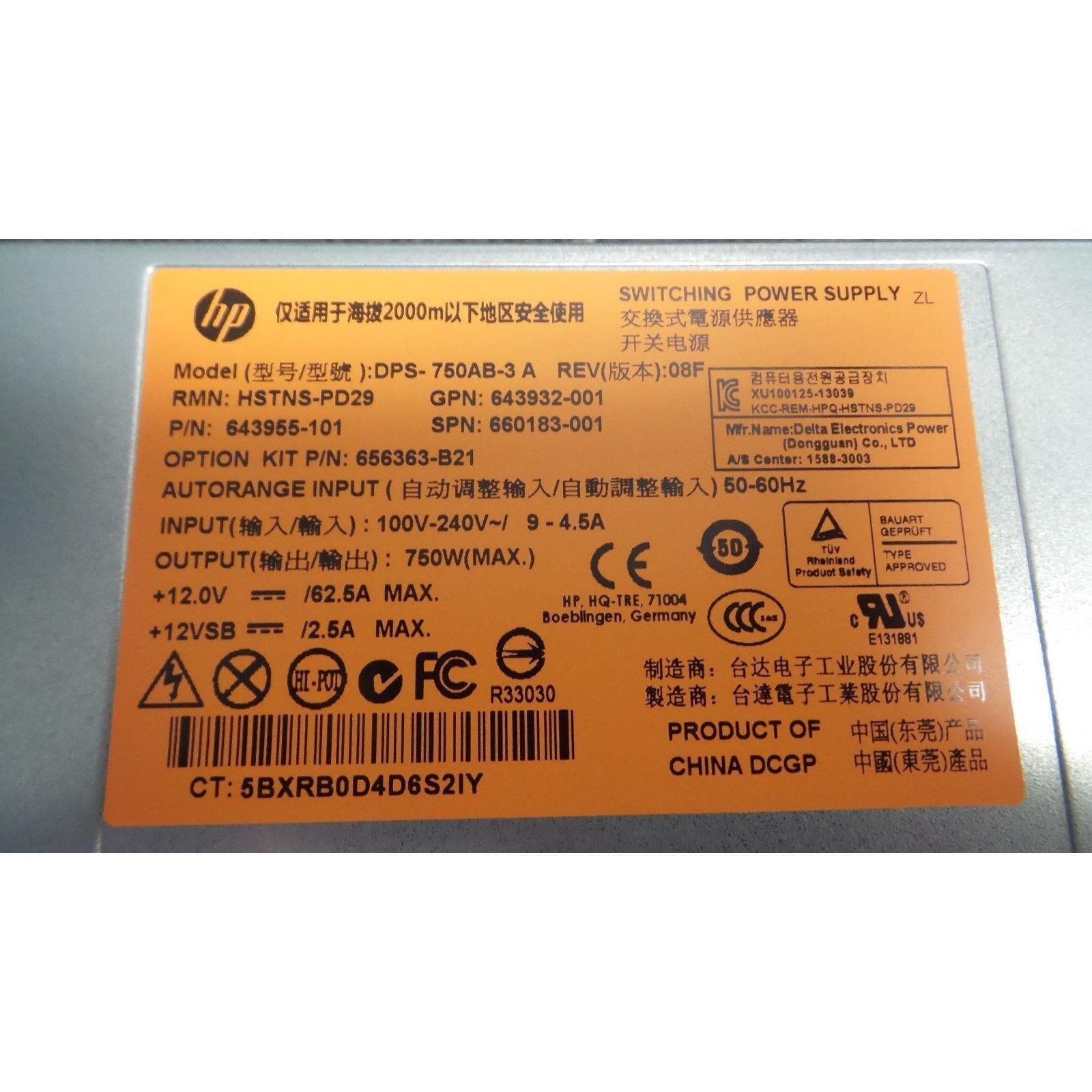 DL380p Gen8 Power Supply