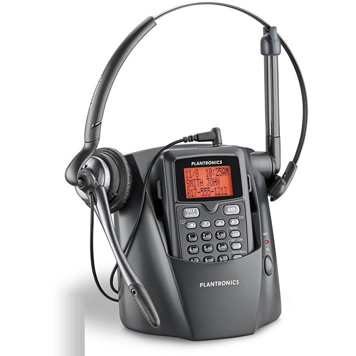 Telefone Plantronics 80057-11 CT14 Cordless Headset Phone, Black-FoxTI