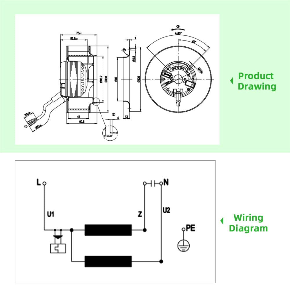 R2E133-BH66-07/14 230V 0.13A 25W EBMPAPST Centrifugal Cooling Fans EBM