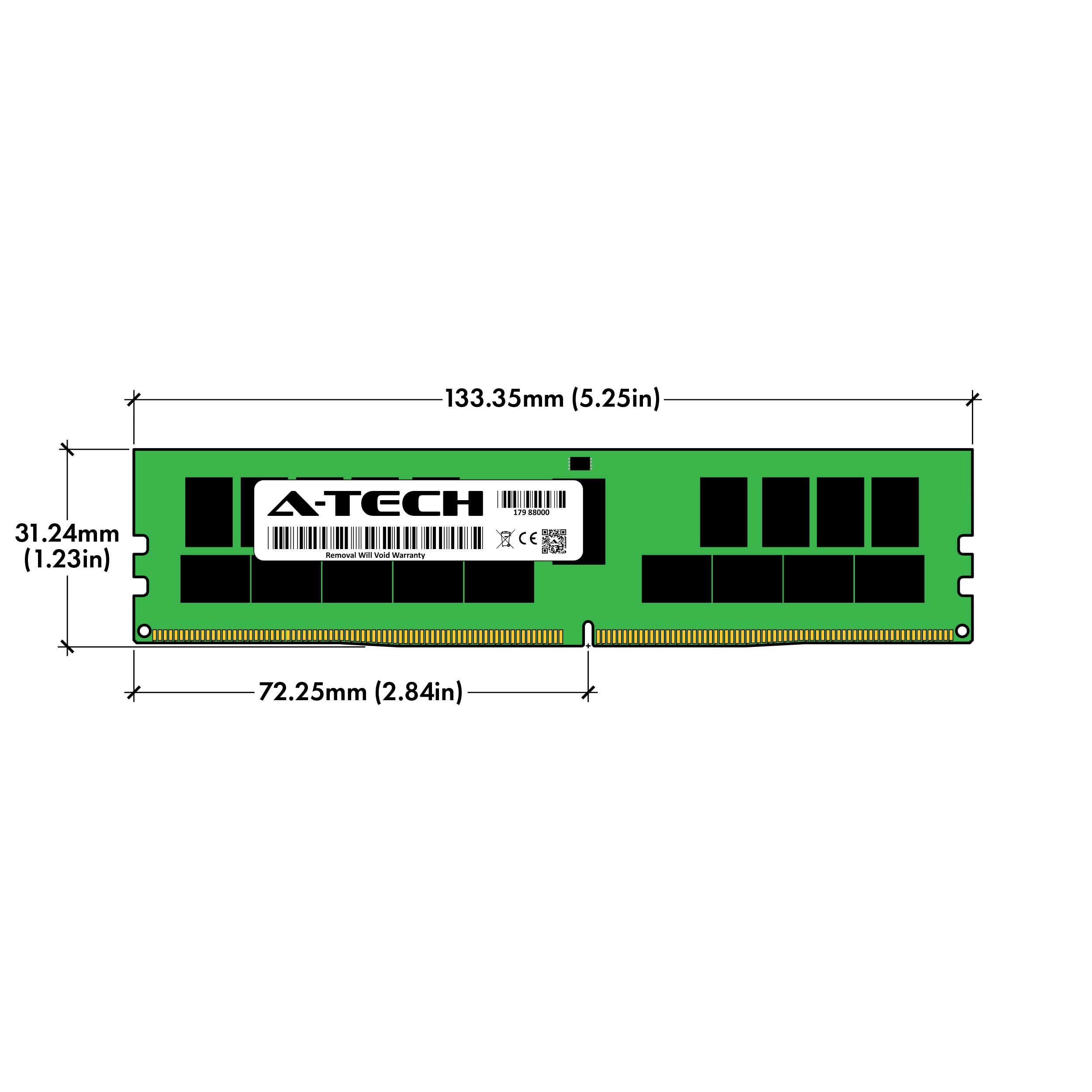 32GB RAM Replacement for IBM-Lenovo 46W0835 | DDR4 2400MHz PC4-19200R ECC RDIMM 2Rx4 1.2V 288-Pin Registered Server Memory Module (46W0835-ATC)
