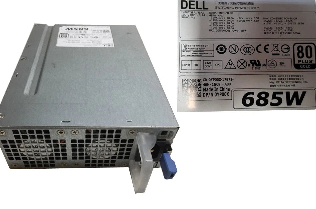 For Dell Precision T3610 T5610 T5600 685W Power Supply D685EF-00 YP00X 0YP00X|388882085122
