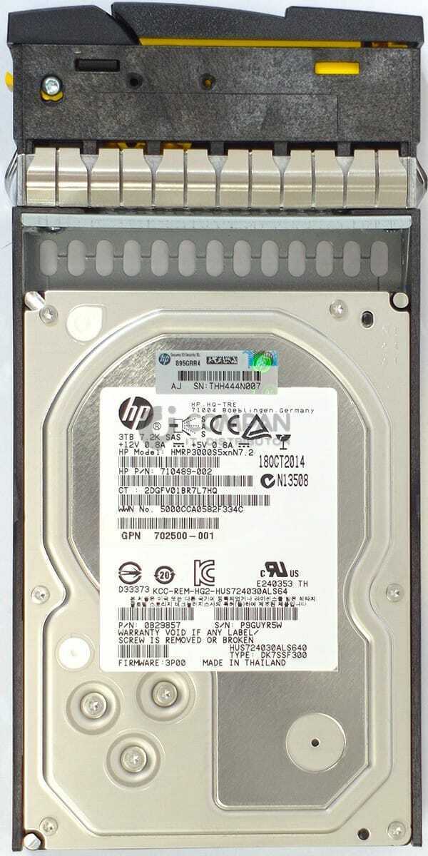 HP 743181-001 QR500A 697391-001 HP M6720 3TB 6G SAS 7.2K LFF Hard Drive HDD