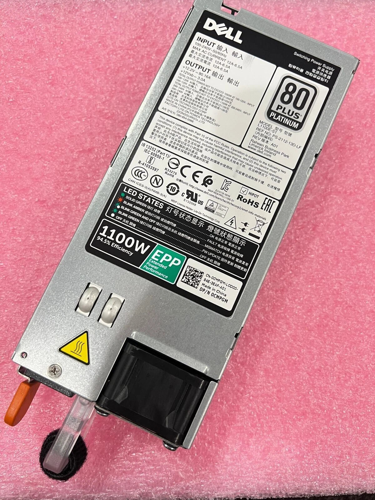 Dell 1100w 80 Plus Platinum EPP PSU R730 R630 T630 R530 R730xd-PN in description|405003745995