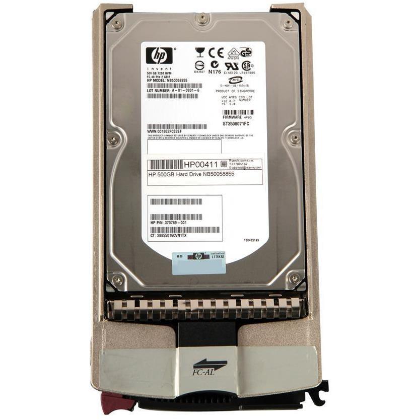 370789-001 HP 500 GB FATA Dual-Port 2Gb FC Hard Drive Disco Rigido-FoxTI