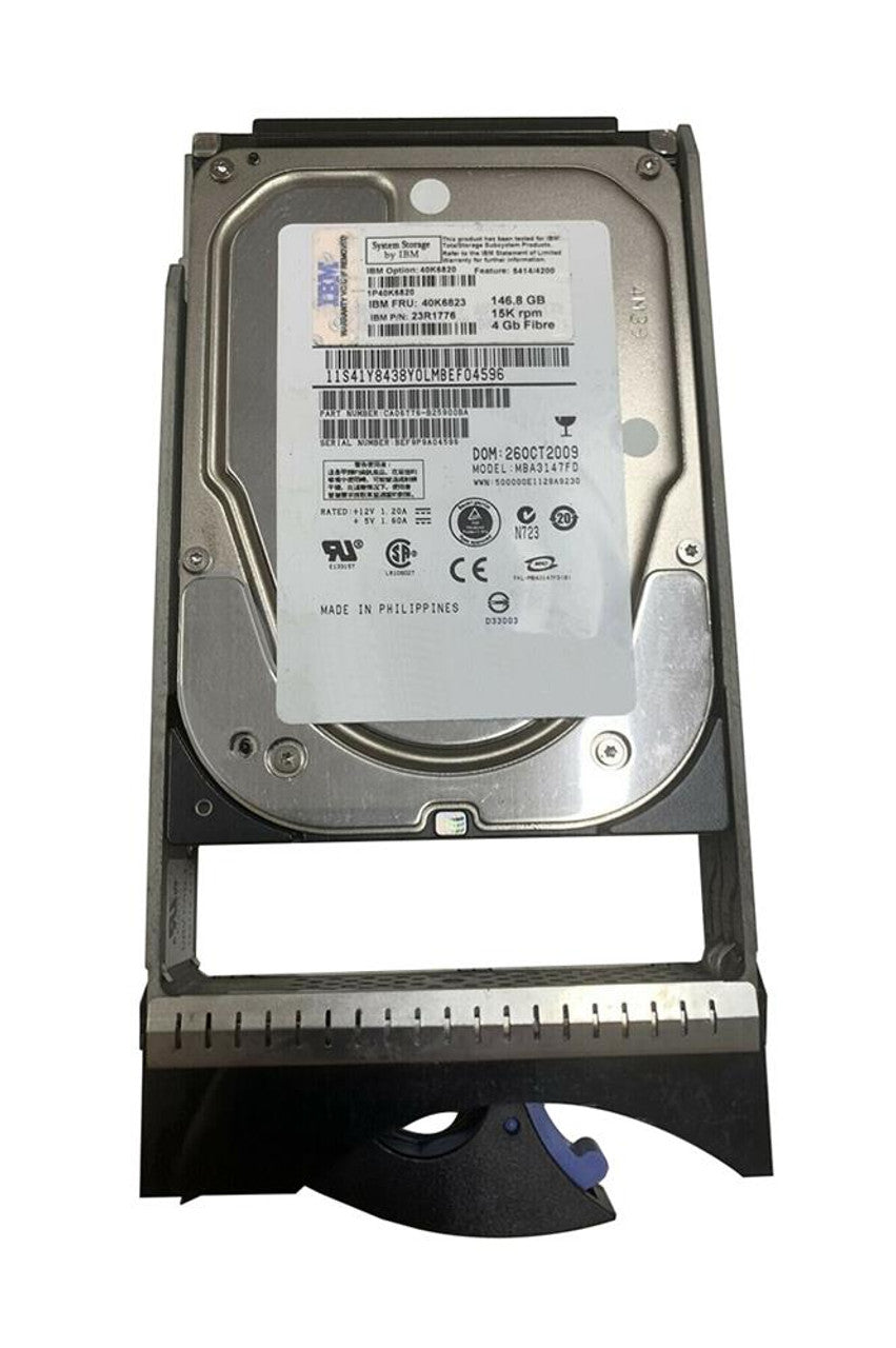 IBM 40K6820 40K6823 23R1776 146.8 GB,Plug-In Module,15000 RPM Hard Drive - AloTechInfoUSA