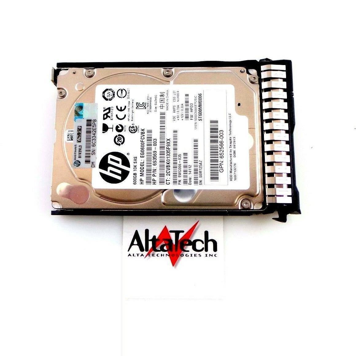 652583-B21 | 653957-001 HP 600GB HDD Hard Drive 10K RPM SAS 2.5" 6Gbps-FoxTI