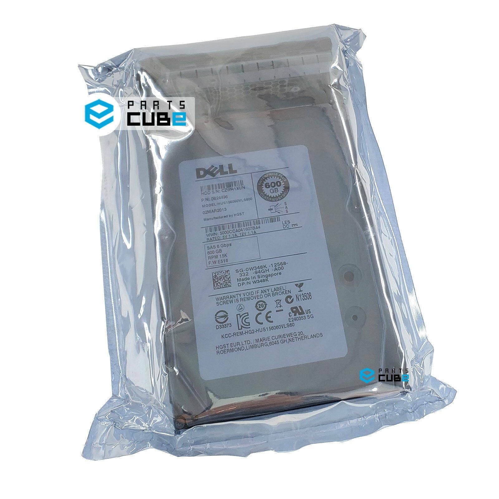 Dell 600GB 15K 3.5" SAS 6 Gbps Hard Drive HUH156060VLS600 HGST 0B24496 w Tray 5704327896883-FoxTI