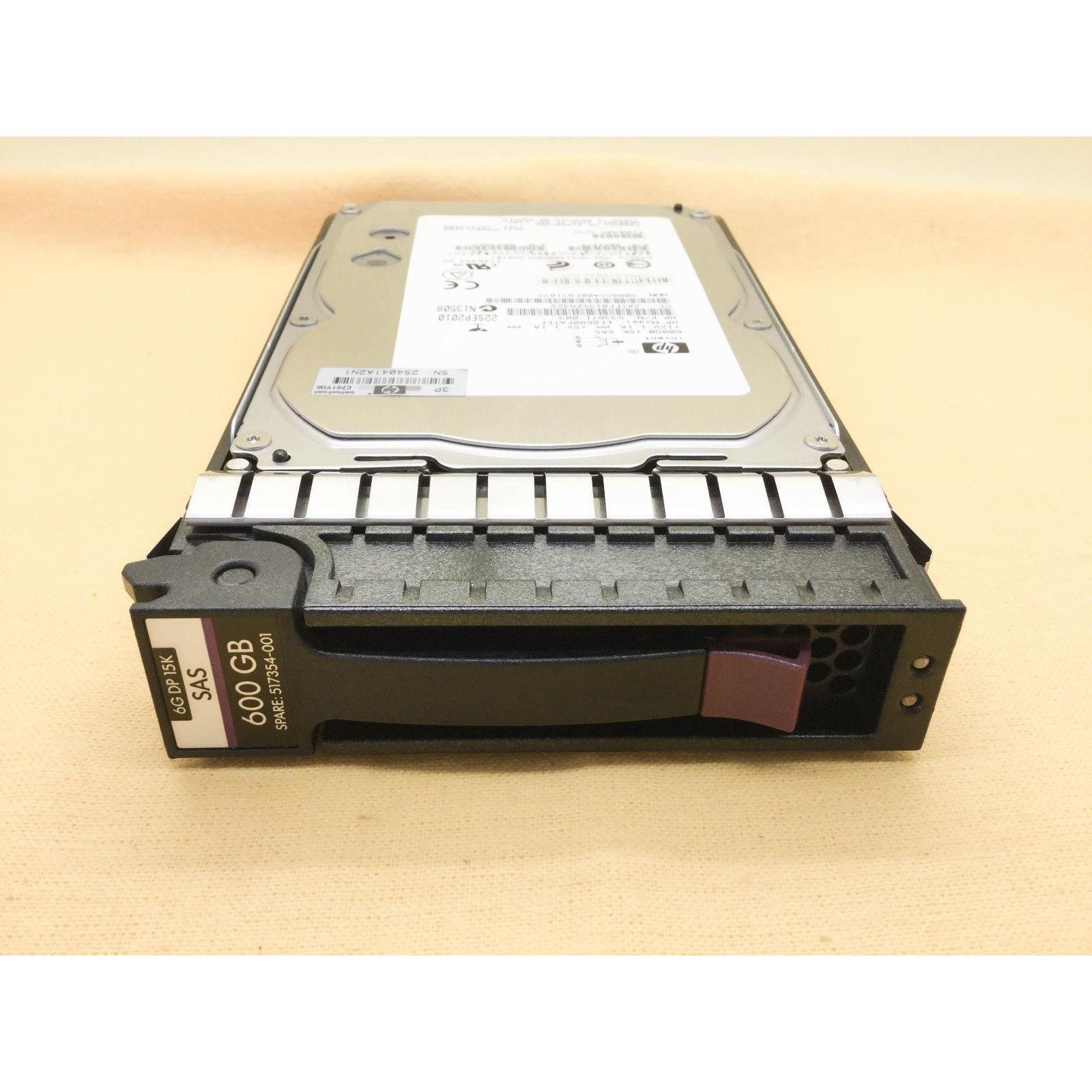 HP 516828-B21 600GB 15K 6G DP RPM SAS 3.5 Hard Drive HDD 517354-001 884420695721-FoxTI