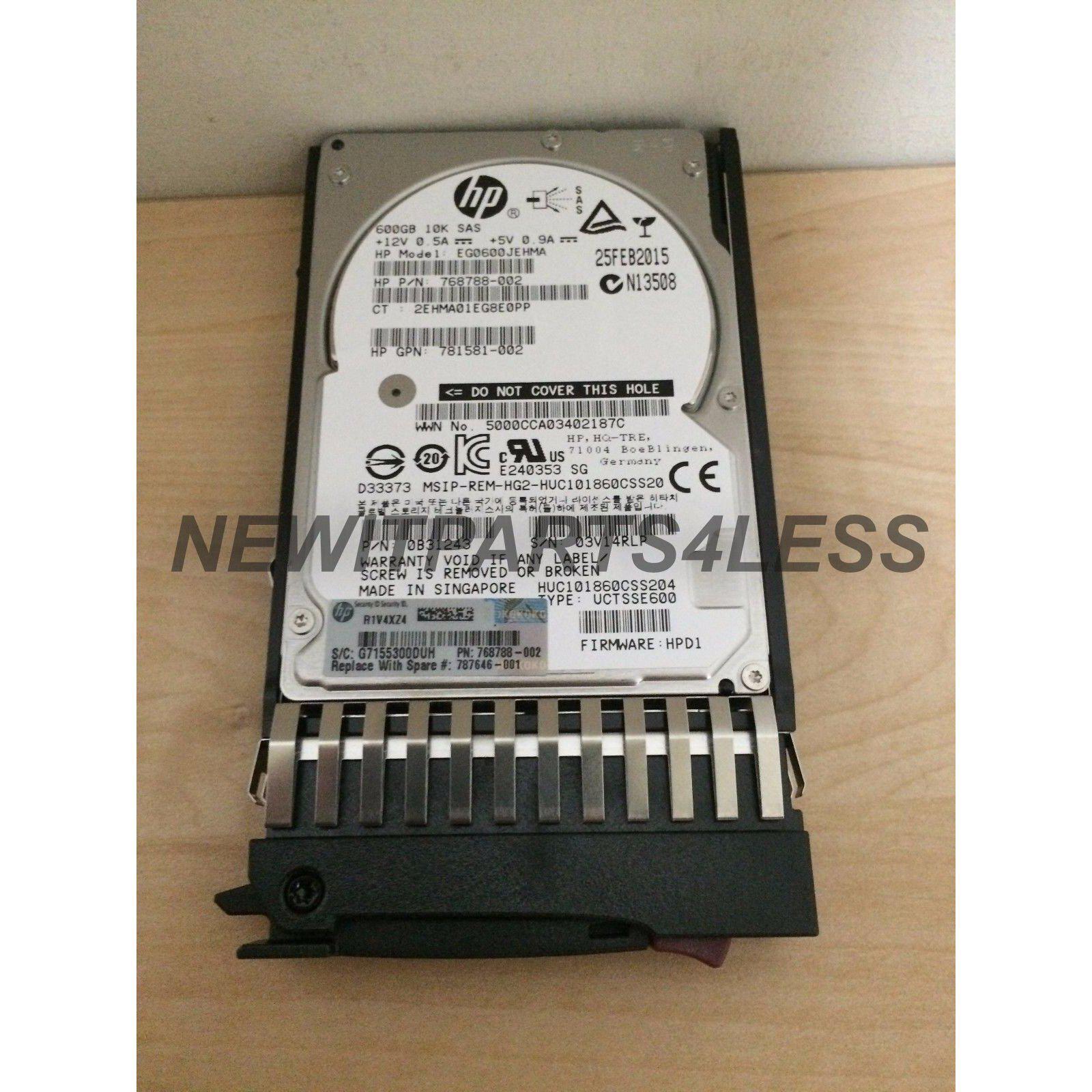 HP J9F46A | 787646-001 MSA 600GB 12G SAS 10K SFF 2.5IN DUAL PORT ENT HARD DRIVE 4514953791602-FoxTI