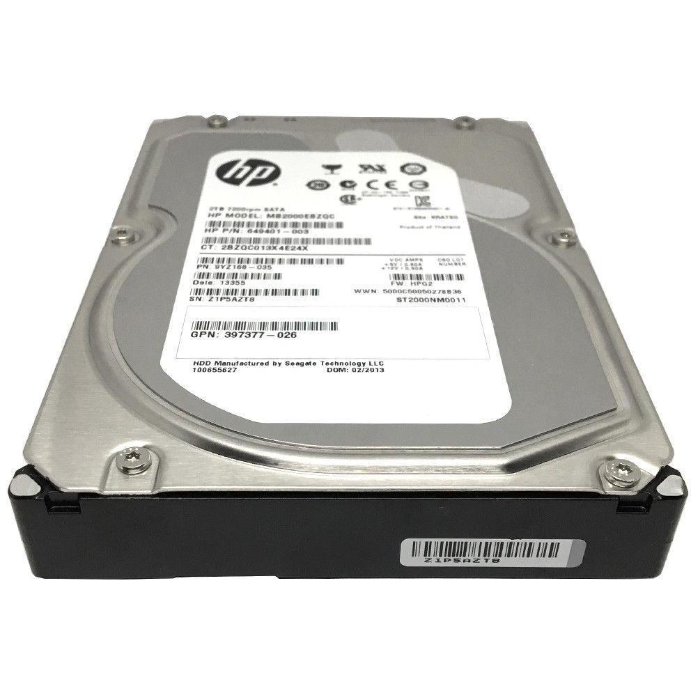 HP / Seagate 2TB 7200RPM 64MB Cache SATA III 6.0Gb/s 3.5" Desktop Hard Drive-FoxTI