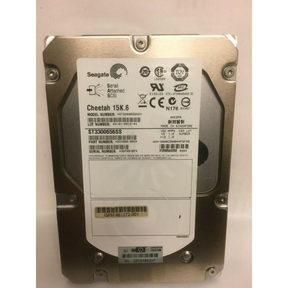 HP/SEAGATE 15K.6 ST3300656SS 300GB SAS HARD DRIVE P/N: 9CH066-883 F/W:0004 715663213598-FoxTI