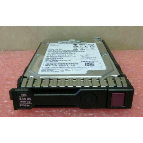 870757-B21 HP 600GB 12G SAS 15K rpm 2.5" SFF Smart Carrier Hard Drive 870794-001 - MFerraz Tecnologia