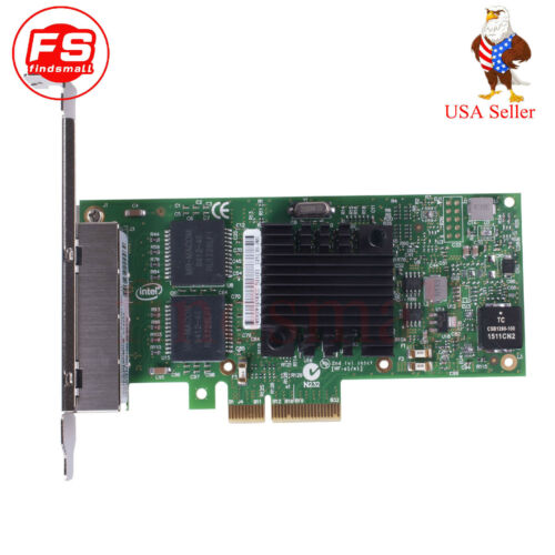 Network Card for I350-T4V2 PCI-E Four RJ45 Gigabit Ports Server Adapter NIC placa - MFerraz Tecnologia