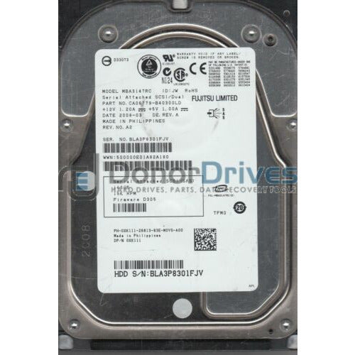 MBA3147RC, PN CA06779-B40300LD, Fujitsu 146GB SAS 3.5 Hard Drive disco - MFerraz Tecnologia