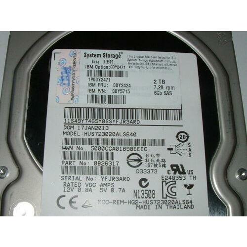 Disco HGST HUS723020ALS640 2TB 3.5" SAS 2 Enterprise Hard Drive IBM 00Y2424 - MFerraz Tecnologia