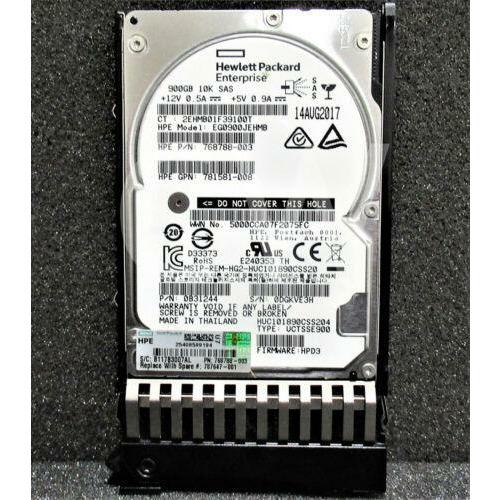 Disco 787647-001 768788-003 HP MSA 900GB 10K RPM 12Gbps 2.5" DP SAS Hard Drive W/Caddy - MFerraz Tecnologia